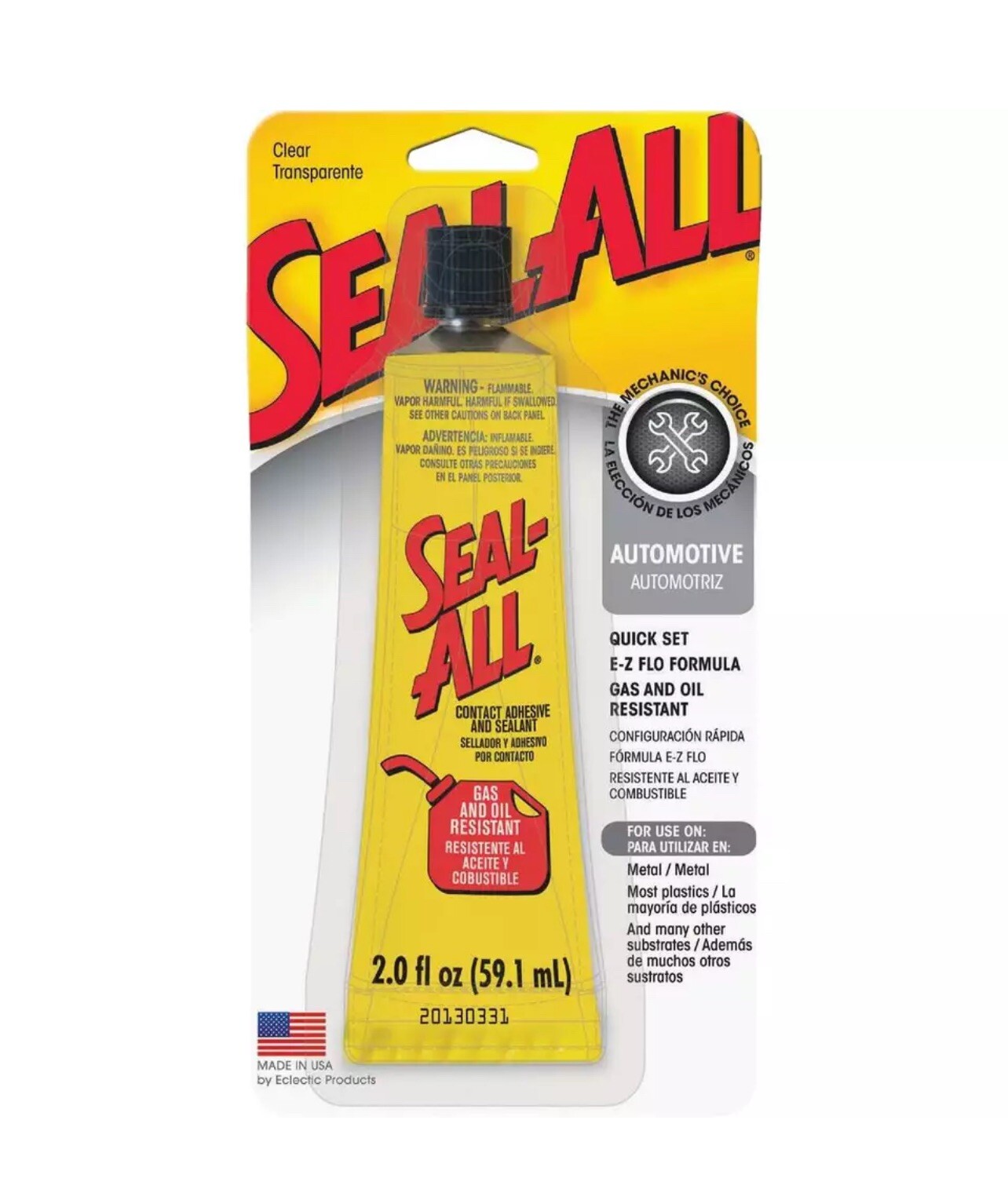 Seal-All Gas & Oil Resistant High Strength Gas and Oil Resistant Adhesive 2 oz