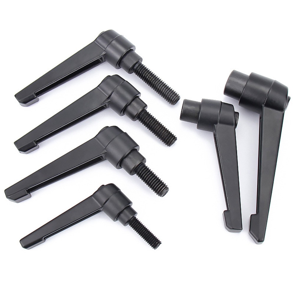 Machine Handle Adjustable Clamping Lever Male Black Knob M4 M5 M6 M8 M10 M12 M16