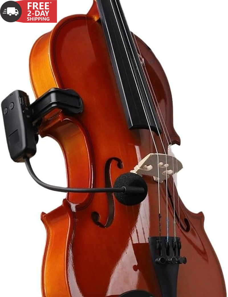 Professional Wireless Violin Microphone, Violin Pickup Clip-On Instrument Microp