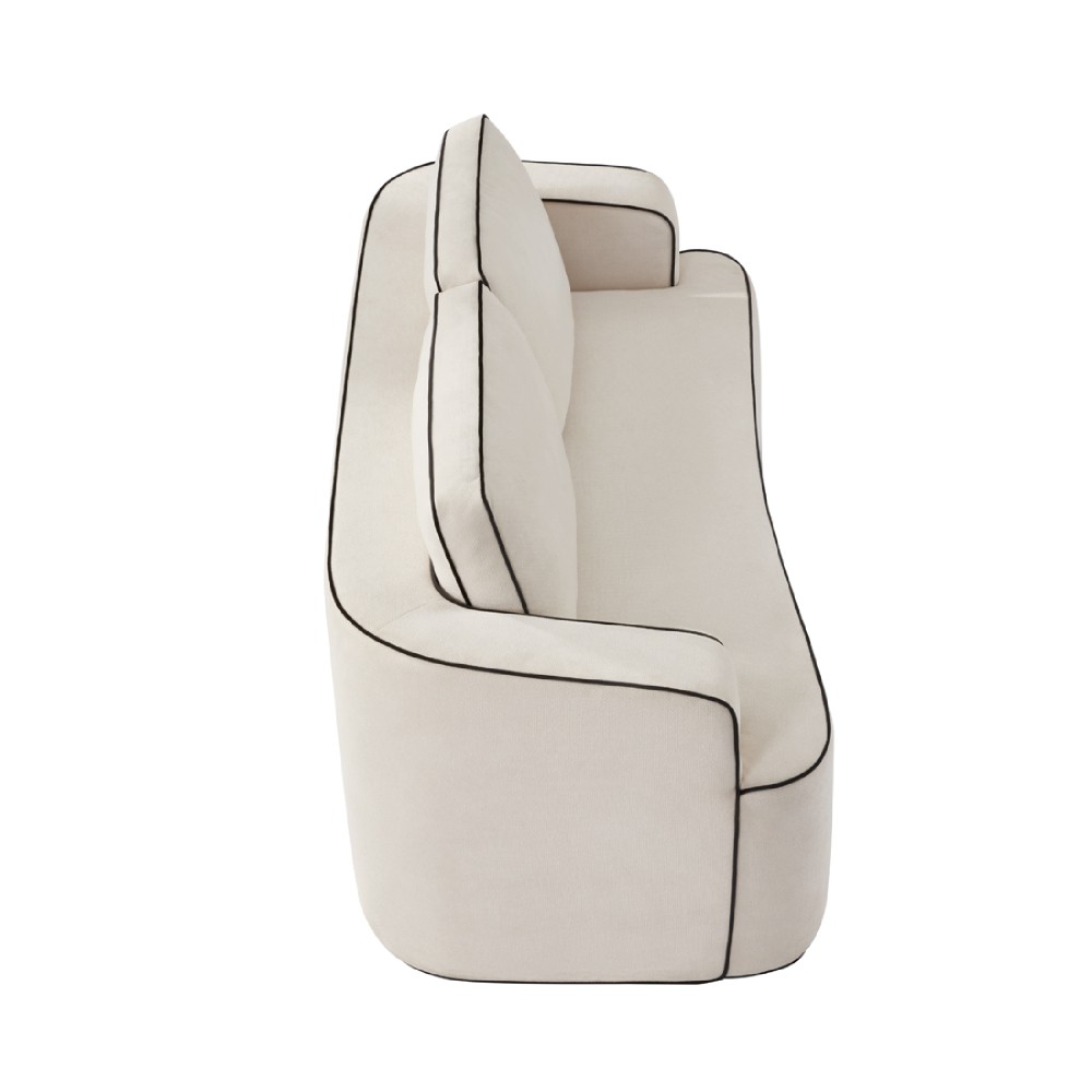 Integrated handrail double seating layout while comfortably accommodating2people