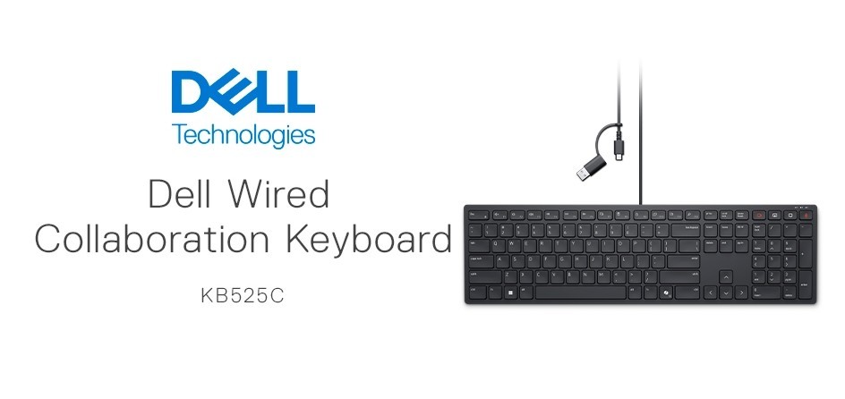 OPEN BOX Dell Pro Wired Collaboration Keyboard | KB525C | Black