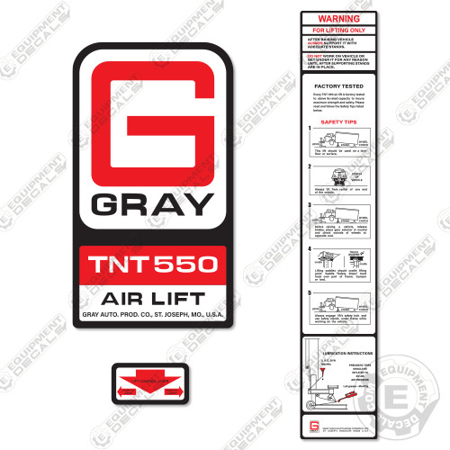 Fits Gray TNT550 Decal Kit Air Jack - 7 YEAR OUTDOOR 3M VINYL!