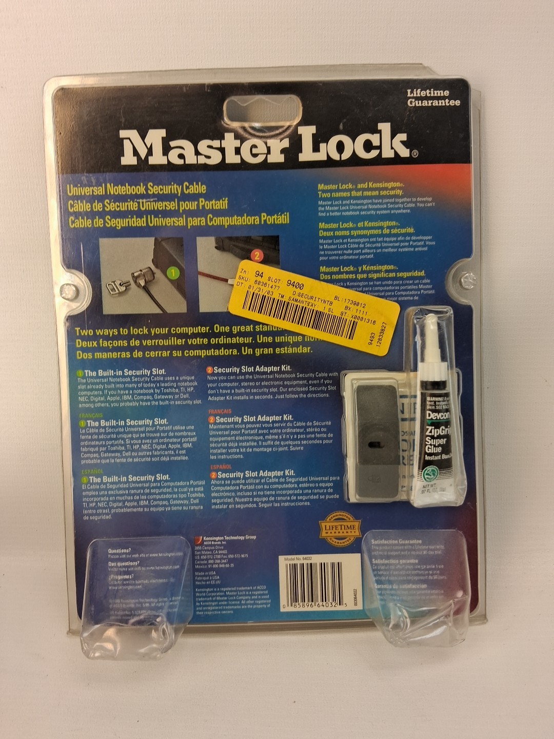 Master Lock - Universal notebook security cable