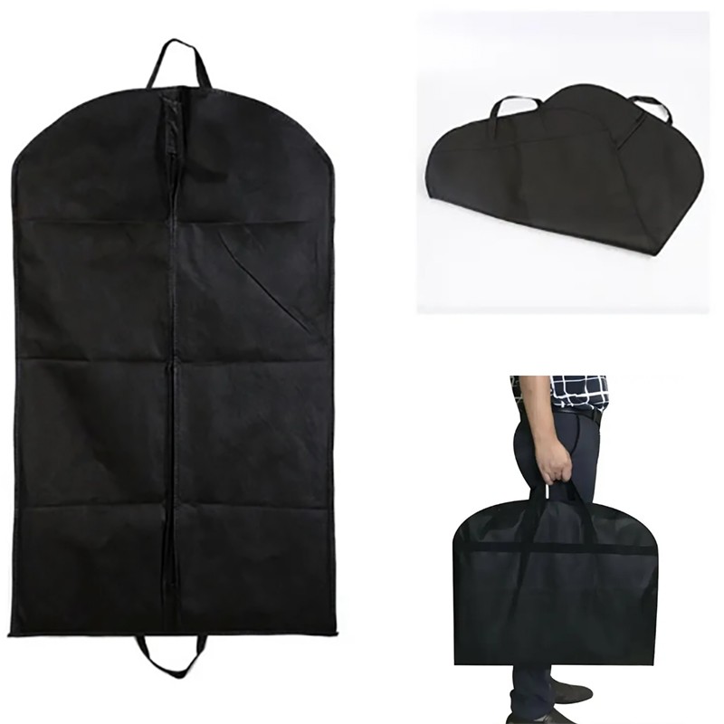 Travel Suit Bag Garment Bag Long Dress Black for Hanging Clothes Carrier Cover