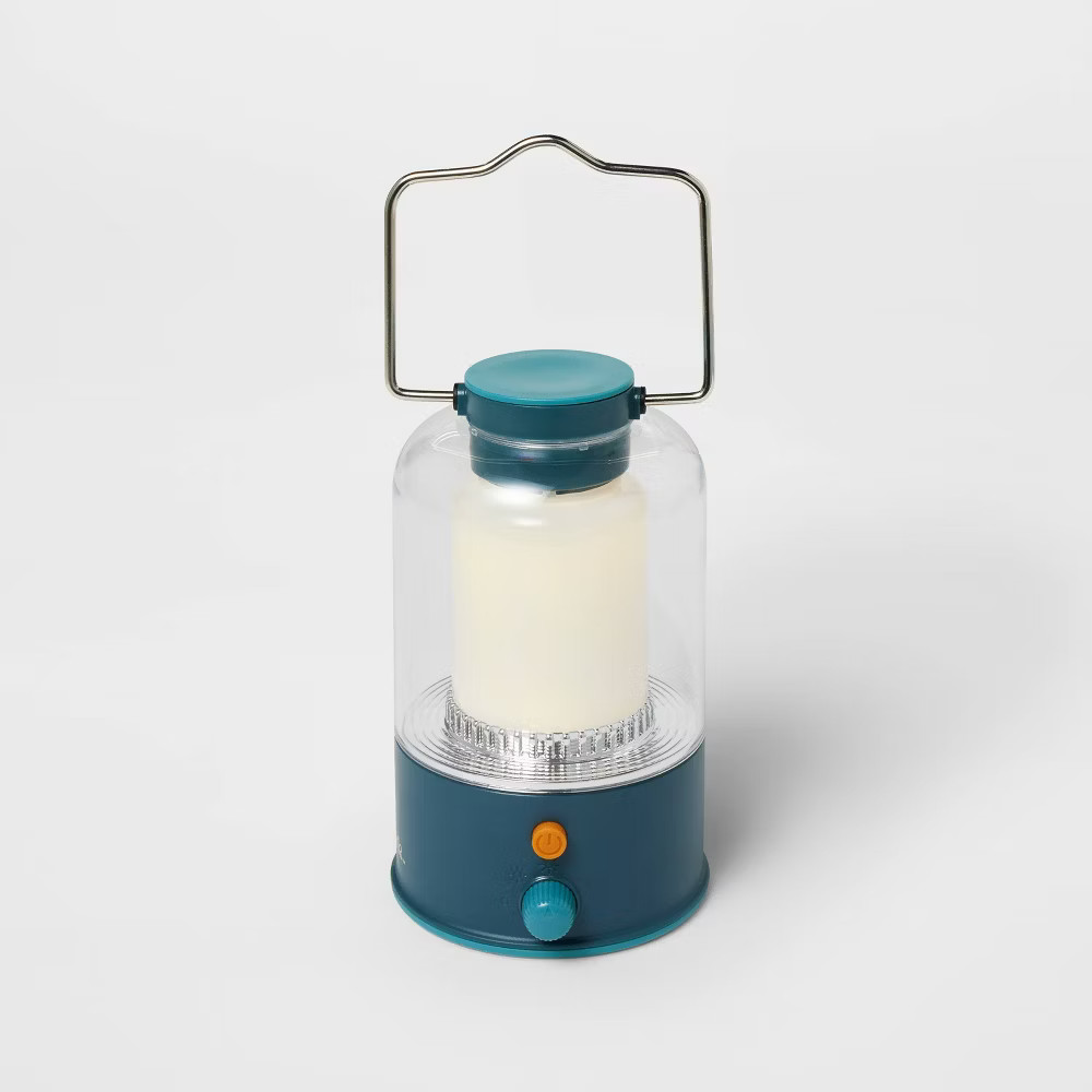 Rechargeable Large LED Portable Camp Lantern Teal Blue - Embark️