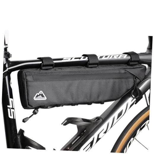Bike Frame Bag, 2.3L Dual-Side Zipper Storage Bike Triangle Bag, 1680D Weather