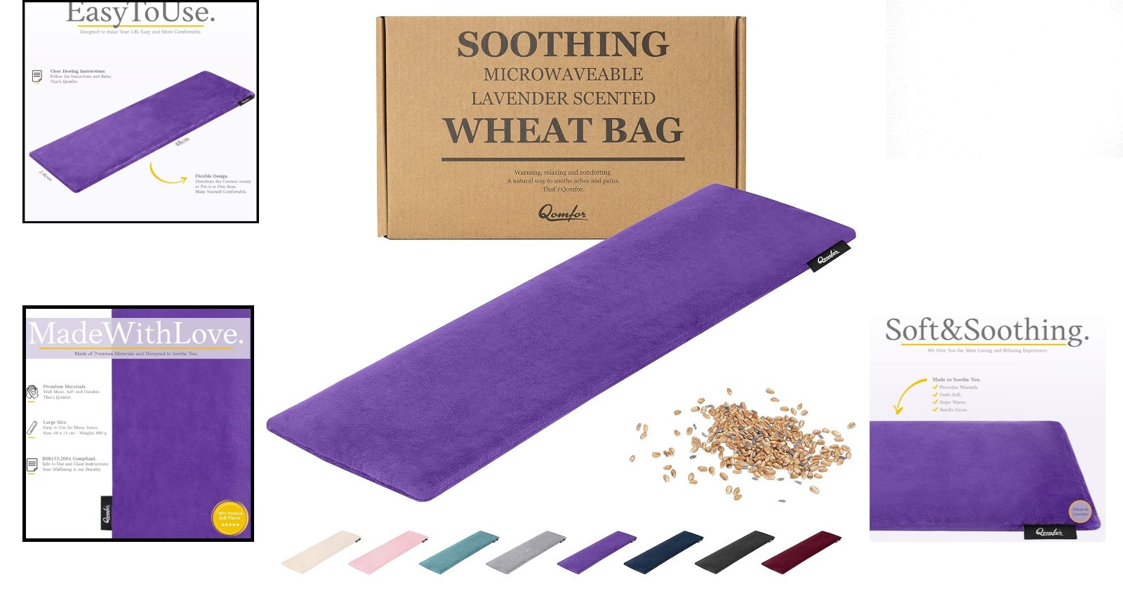 Long-Lasting Microwave Heating Pad for Neck, Back & Cramps - Easy & Effective