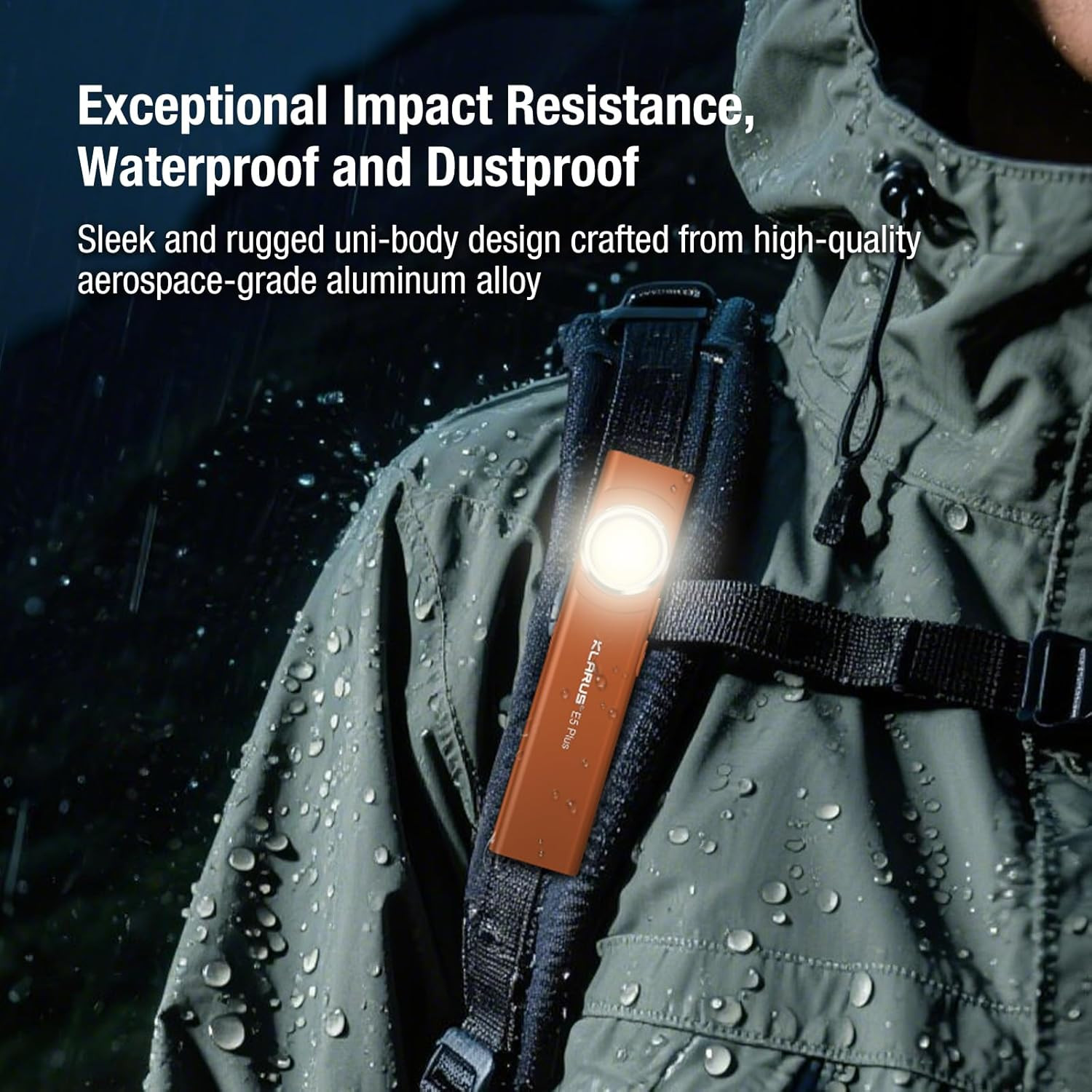 Klarus E5 plus - Ultra-Slim Dual Switch 3-Light Sources EDC Flashlight, 650 Lume