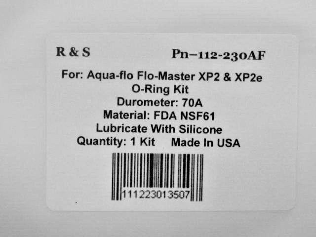 Aqua-Flo Flo-Master XP2 & XP2e Pool Pump O-ring Kit / R&S 112-230AF