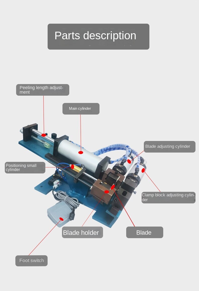 Small Pneumatic Wire Stripper Cable Peeling Machine Wire Cable Stripper 305
