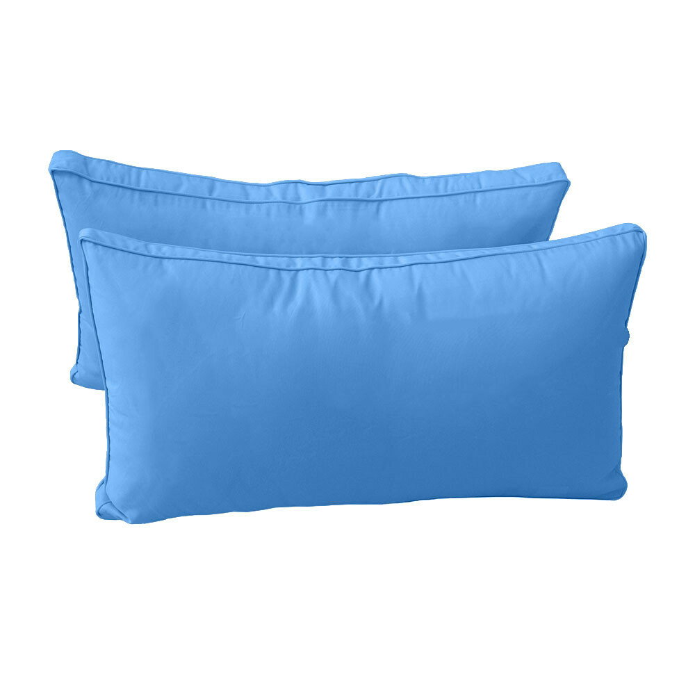 |SLIPCOVER ONLY| S2 Outdoor Bolster Backrest Pillow Covers Same Piped Twin AD102
