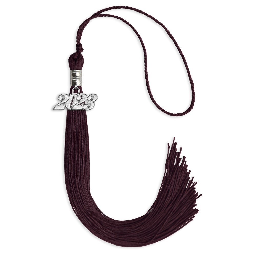 Endea Graduation Maroon Tassel With Silver Date Drop