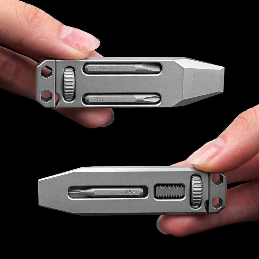 Multifunction Pry Bar Portable Wrench Screwdriver Titanium Alloy Artistic Tools