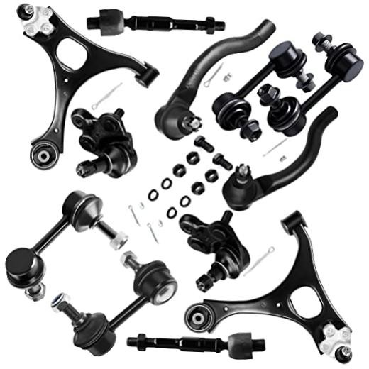 12pc Set Suspension Kit Ball Joint Control Arm Rack End Sway bars Tie Rod End