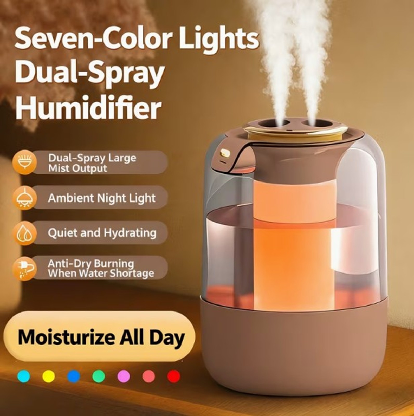 Large Capacity Dual-Spray Humidifier