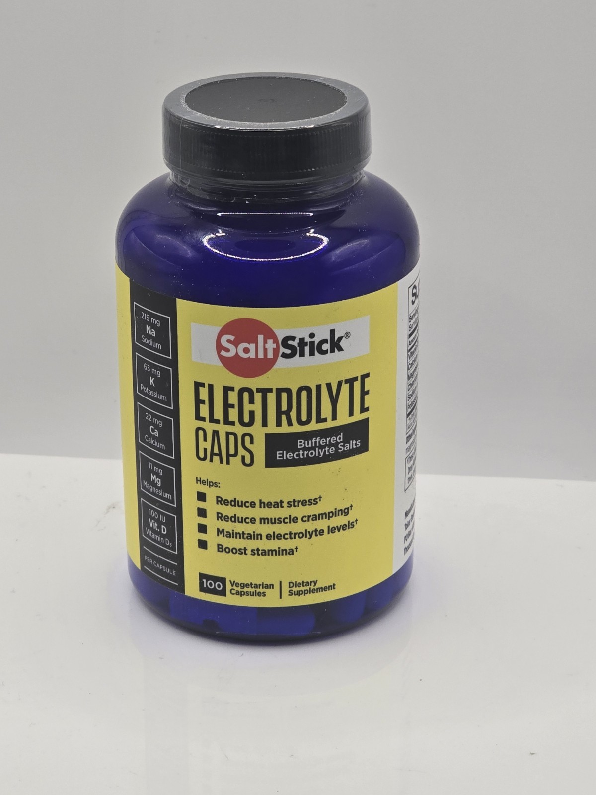 SaltStick Caps Electrolyte Replacement 100ct  Sealed Buffered Heat Stress