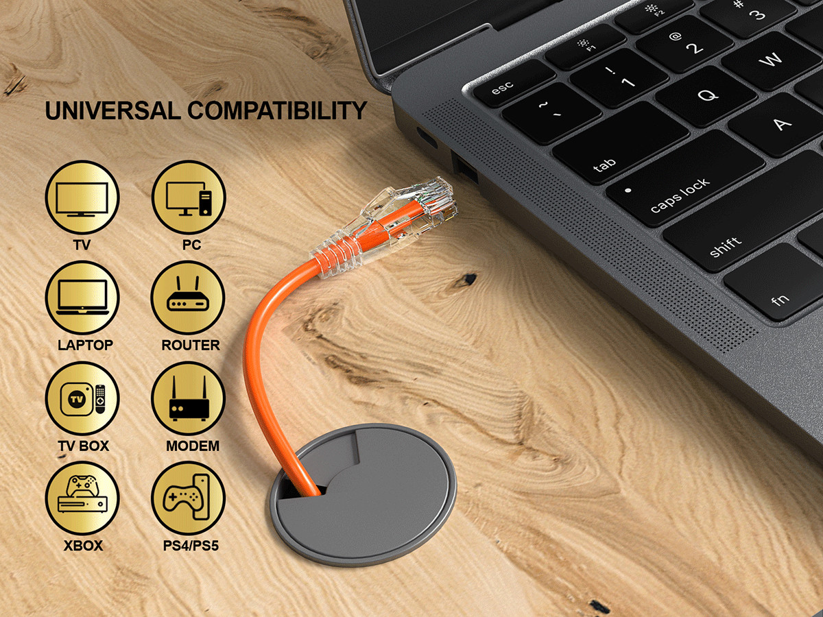 25ft Slim Cat6a 28AWG UTP Ethernet Network Patch Cable, Orange