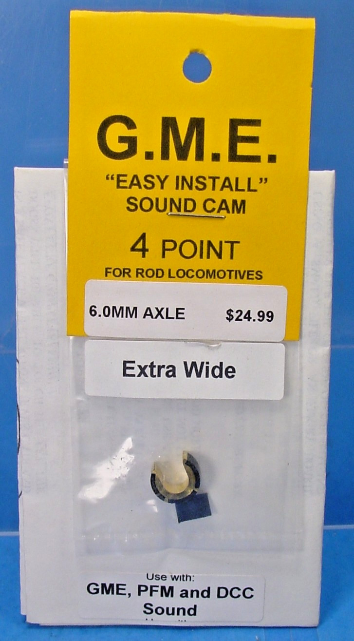 G.M.E. SOUND CAM 6.0mm AXLE 4 POINT STEAM LOCO PFM PBL DCC O,F,G SCALE,1/20.3