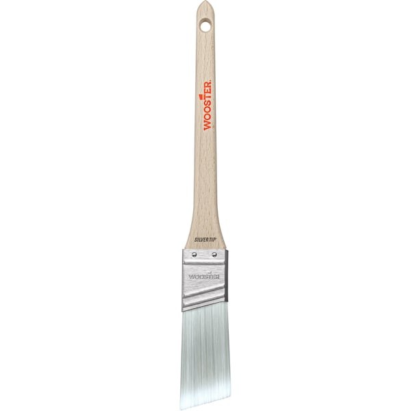 Wooster 5224-1 1" Angle Sash Soft, Silver Ct Polyester Bristle, Paint Brush,