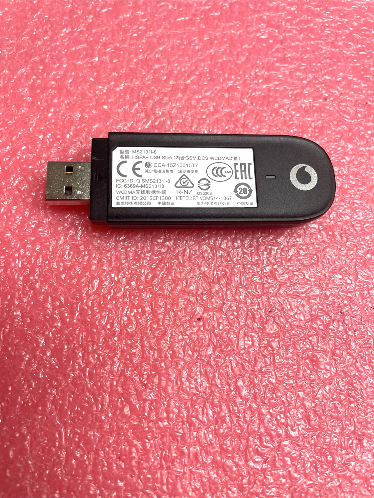 WORKING Vodafone - USB Connect MS2131i-8 Dongle Black / NO CABLE