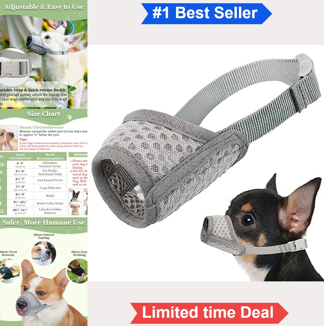 Soft Mesh Dog Muzzle XXS Small Dogs Chihuahua Grooming Biting Chewing