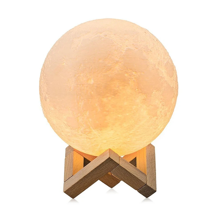 3D Moon Night Light Table Lamp USB Charging Remote Touch Control Home Decor Gift