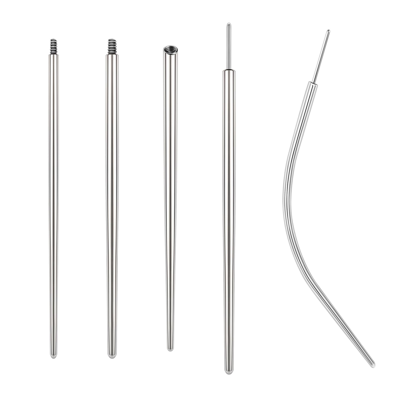 16G Piercing Taper Stainless Steel Threadless Insertion Pin Ear Nose Lip Eyebrow