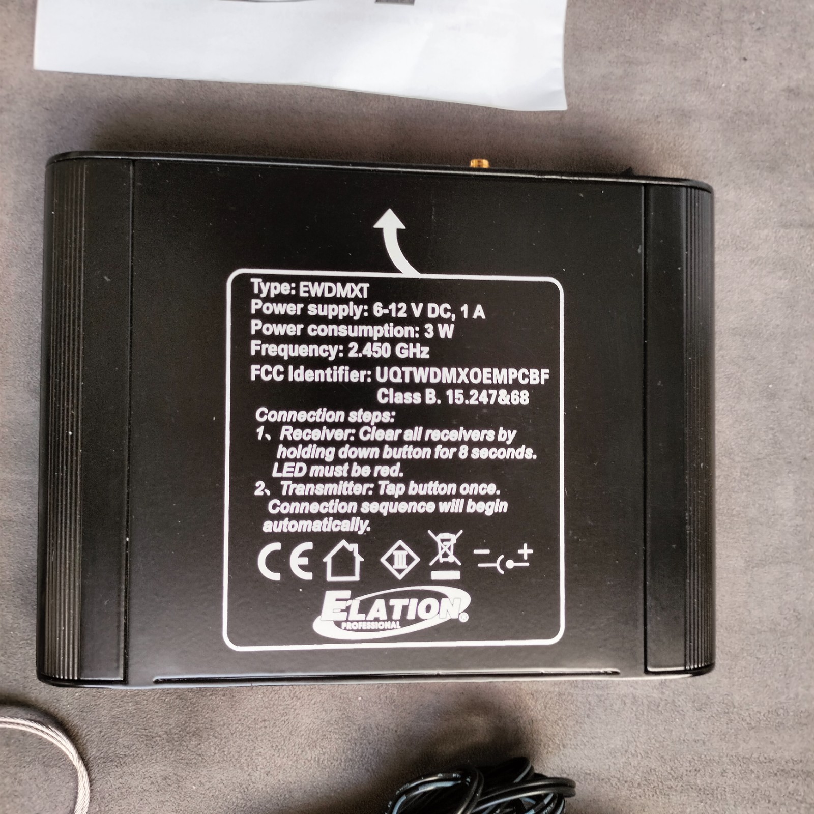 New open box Elation Professional EWDMXT 2.45 GHz DMX Receiver *Rare