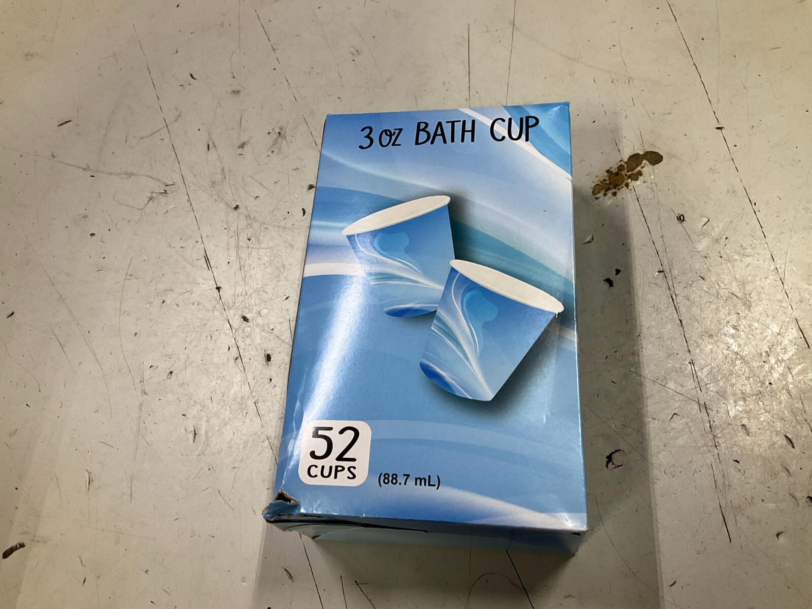 Max Home Products Paper Bath Cups 3 oz. BLUE PATTERN 52ct