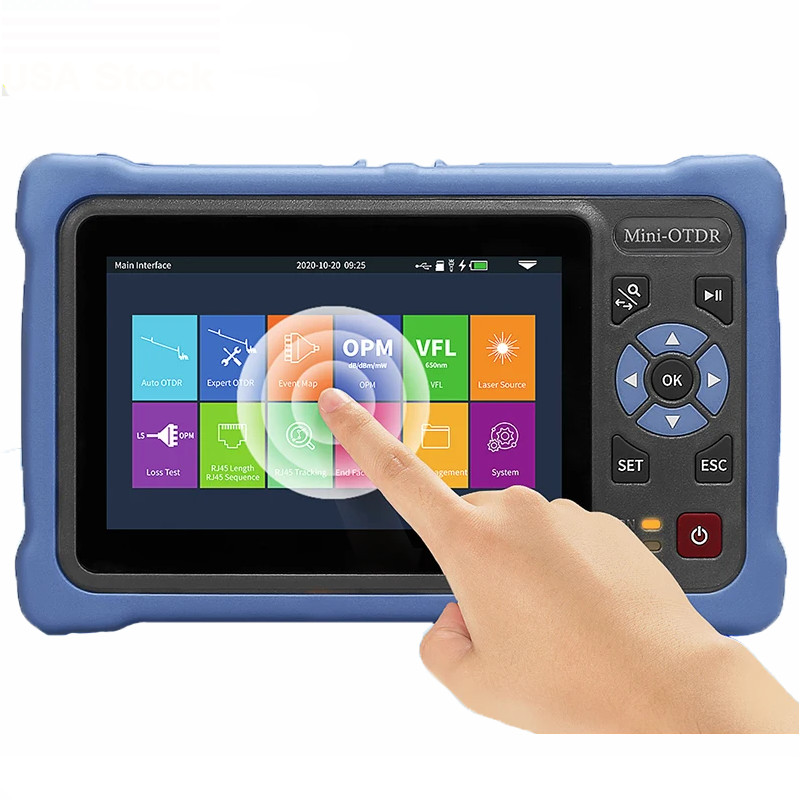 Mini 4.3" Touch Screen OTDR 1310nm/1550nm 26/24dB Single-mode UPC Fiber tester