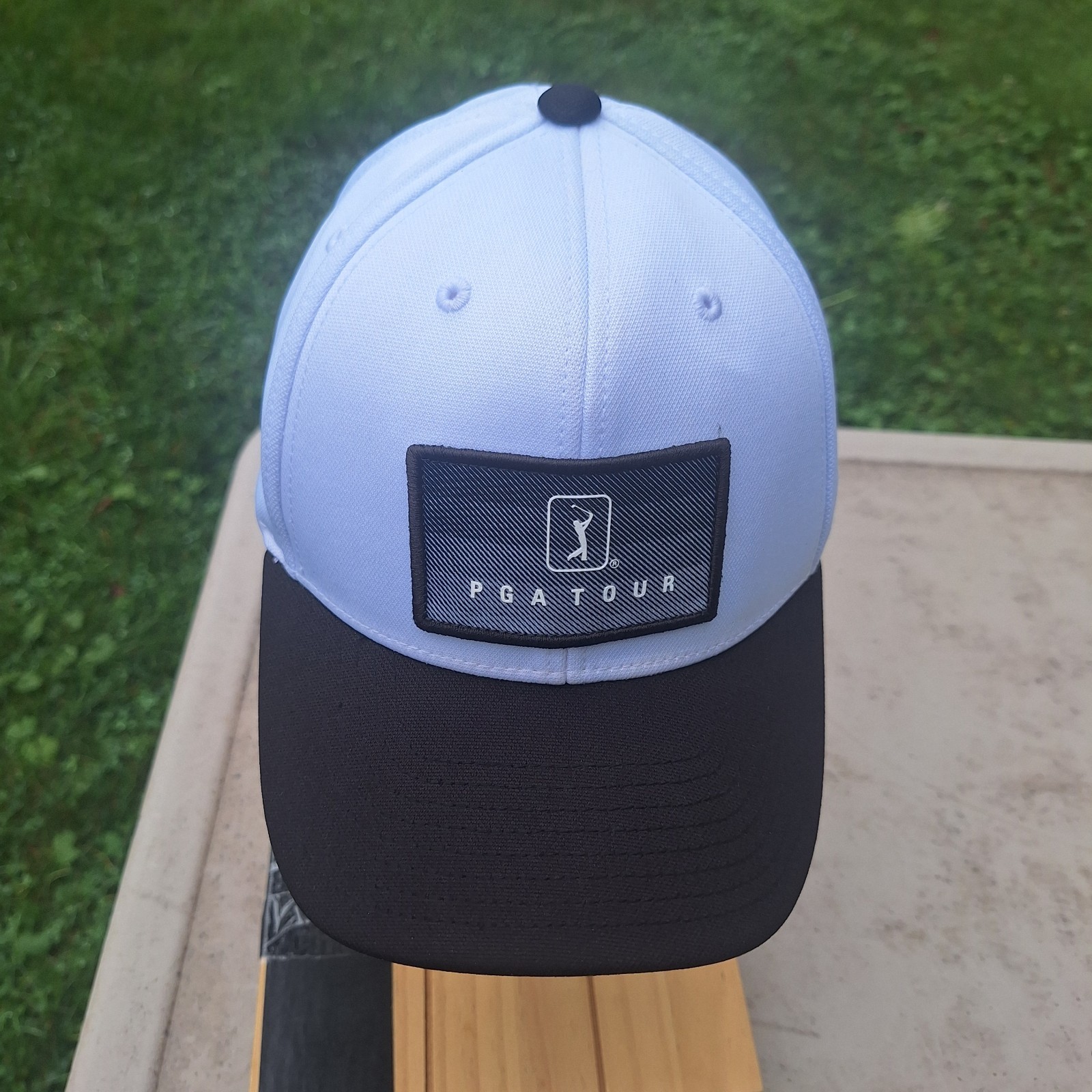 PGA Tour Pro Series Golf Hat Adult Adjustable Baseball Trucker Dad White Black