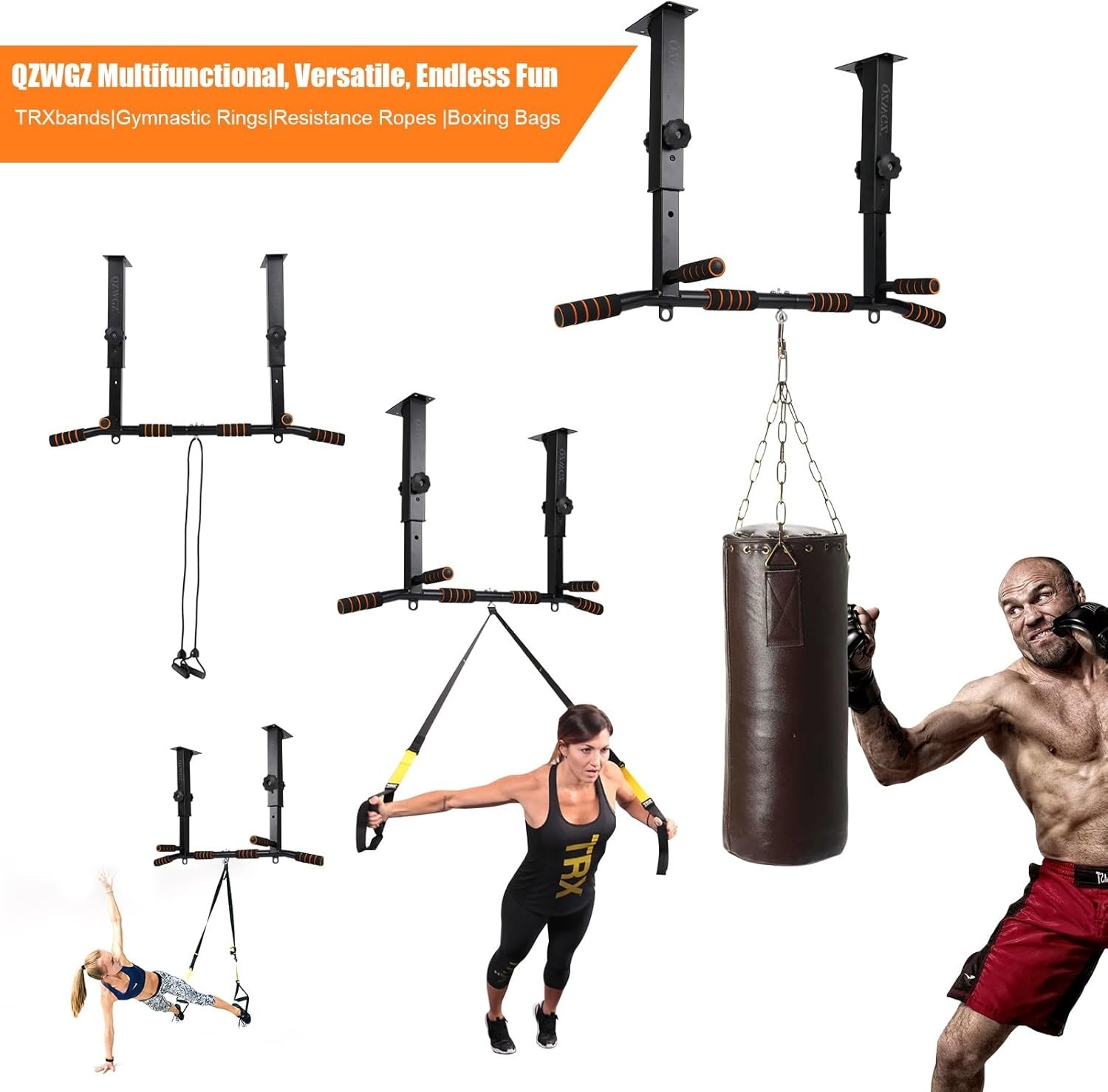 Height Adjustable Pull Up Bar Heavy Duty Pull Up Bar BarMount Ceiling Mount