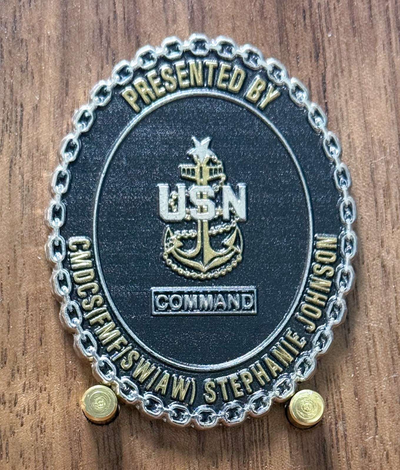 USN CMDCS Stephanie Johnson Command Navy Challenge Coin  W#1