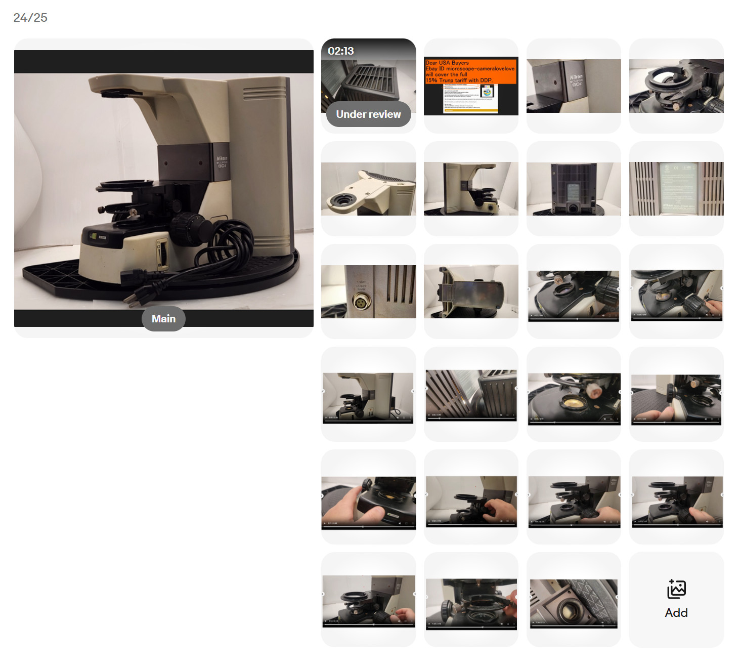 Nikon Eclipse E80i Microscope Body Stand 34853