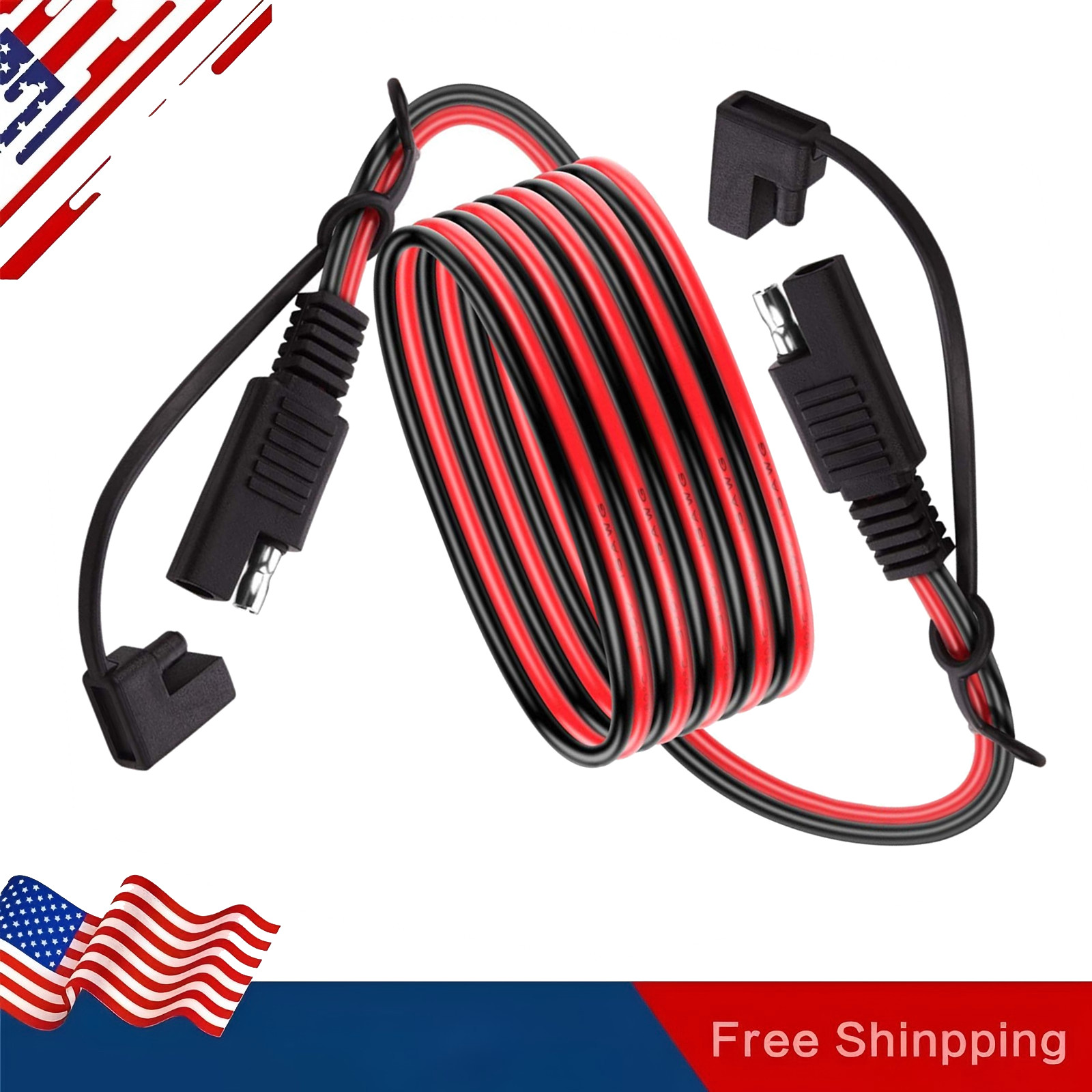 SAE to SAE O Ring Disconnect Extension Cable 16/14AWG 3FT 10FT Wire Harness Cord