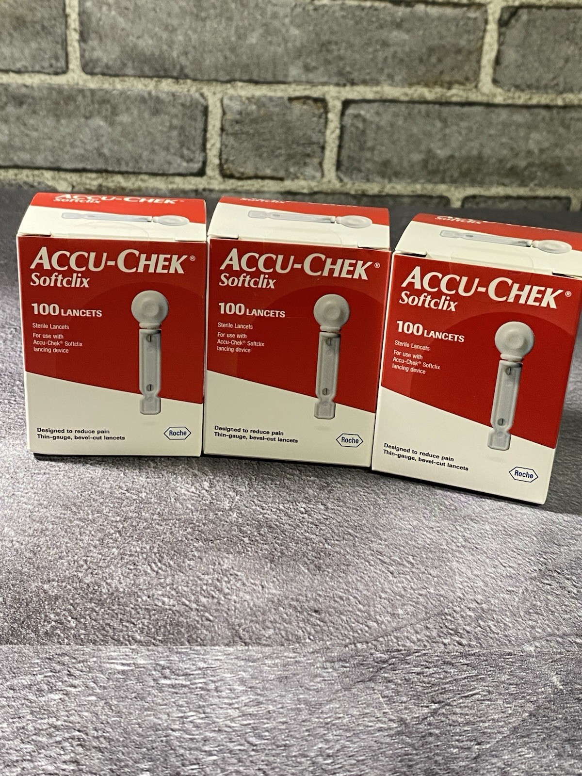 Accu-chek Soft Clix Lancets - 100 Count X 3 Boxes. Expiration 9/30/2028