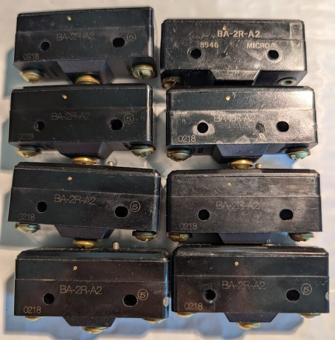Micro Switch BA-2R-A2 (LOT OF 8) USED