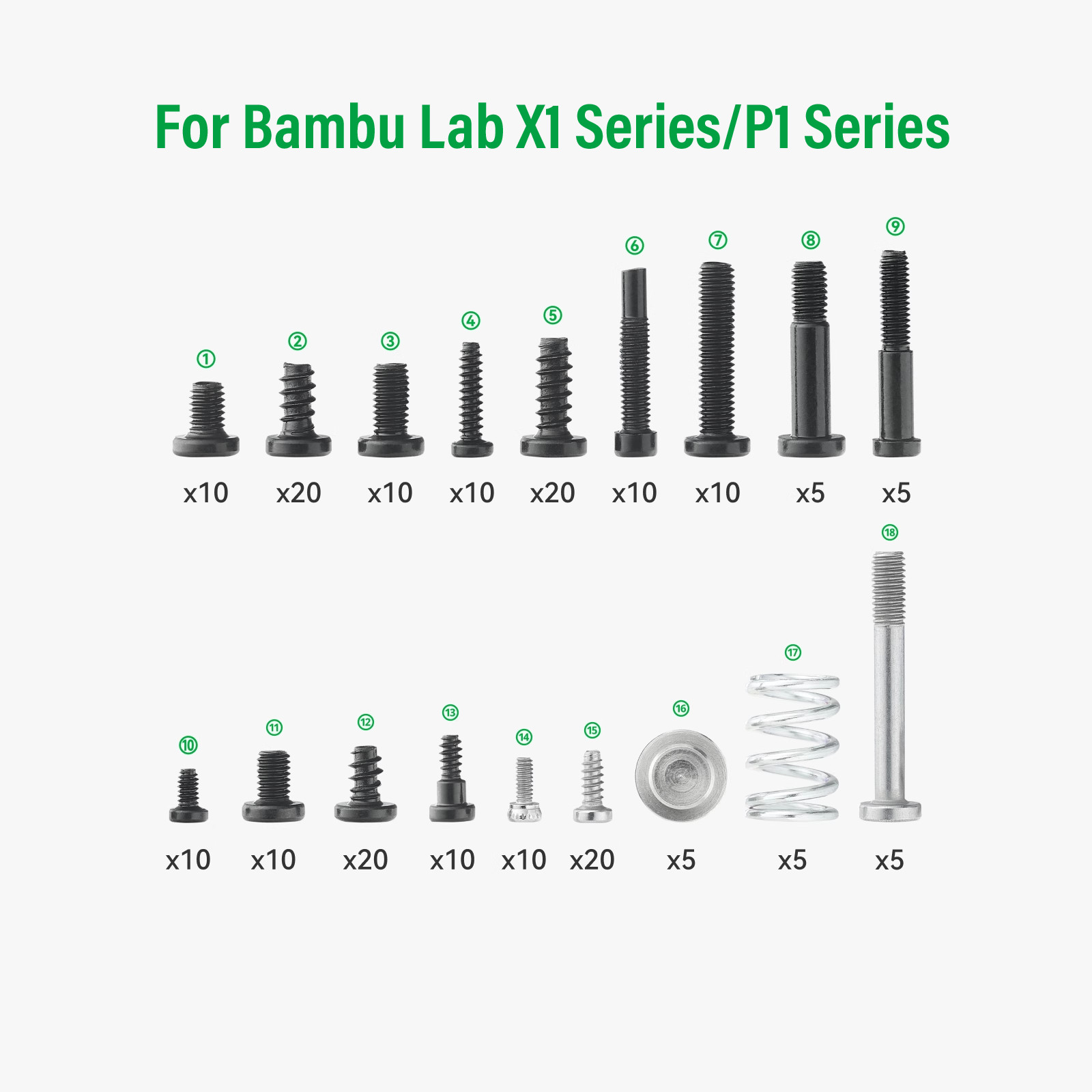 Screws Kit For Bambu Lab X1/P1/A1 Series & AMS Lite Top Mount Screws Replacement