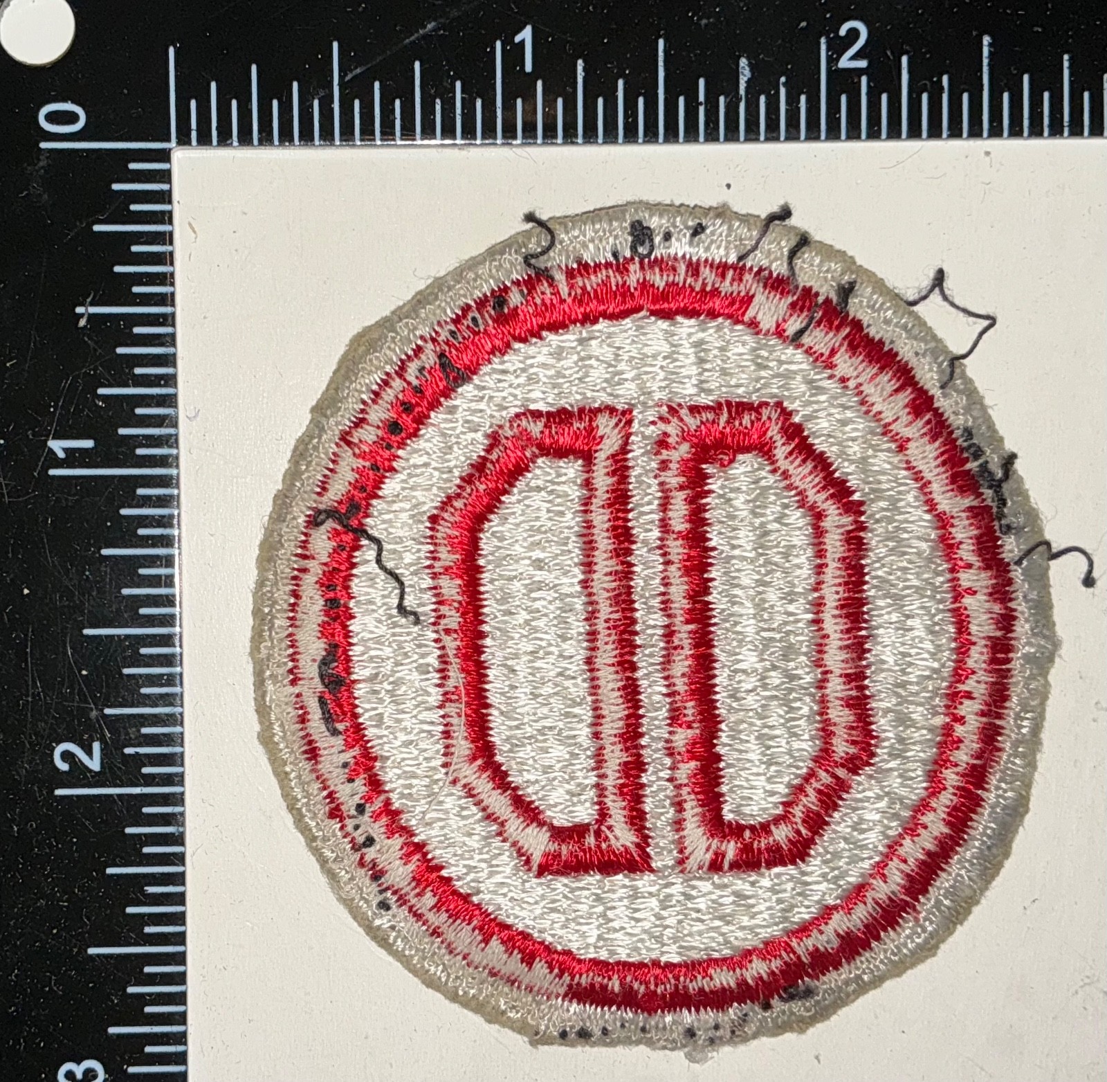 WWII US Army 31st Infantry Division WHITE EDGE WORN Patch