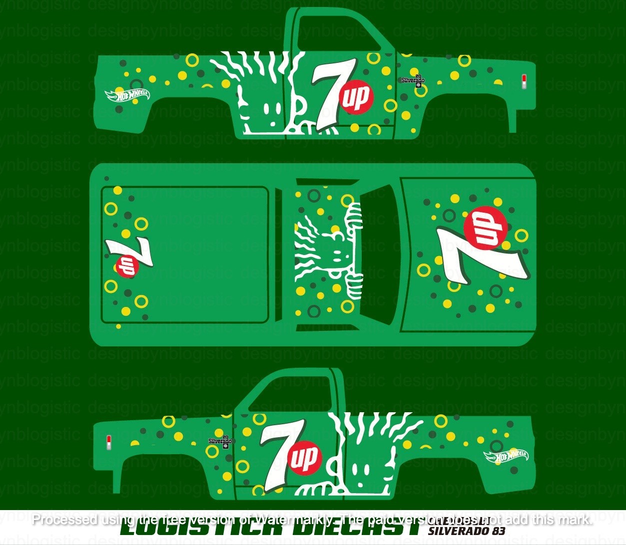 UNIVERSAL Water Slide Decals FOR HOT WHEELS '83 Chevy Silverado a1