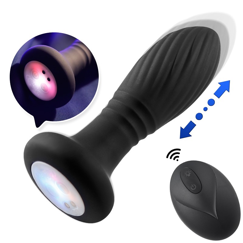 Wireless Prostate Massager Thrusting Dildo Vibrator Adult Toys for Men Lubricant