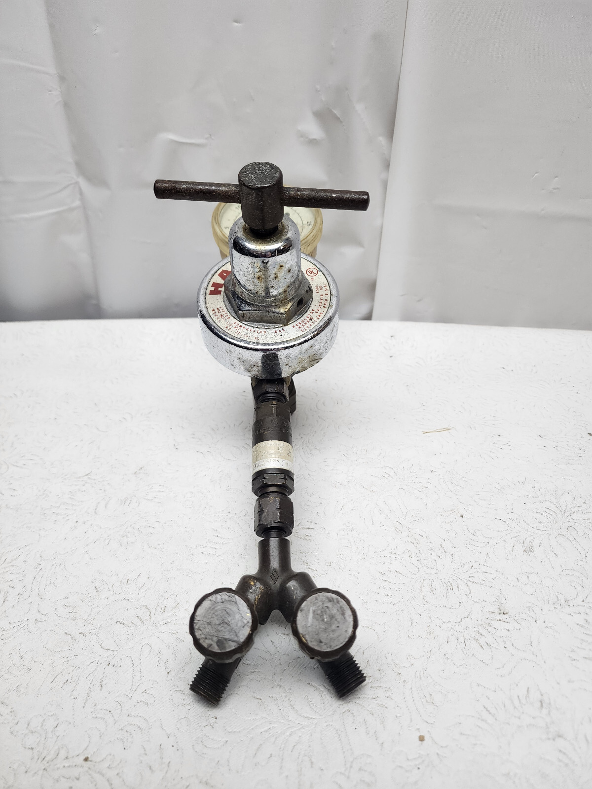 HARRIS Acetylene Regulator 47-50-CL w/ Back Flow Preventer - Used