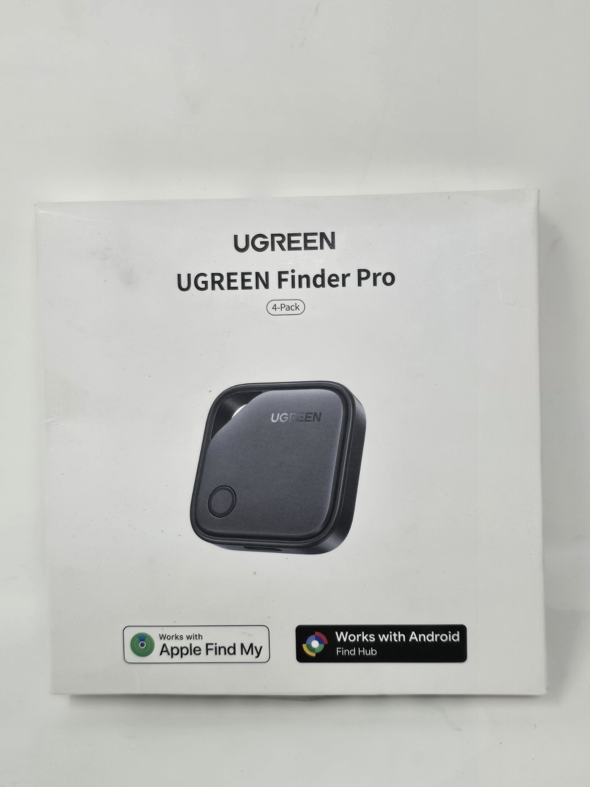 UGREEN Finder Duo (iOS and Android) Air Tracker Tags 4 Pack, Rechargeable Androi