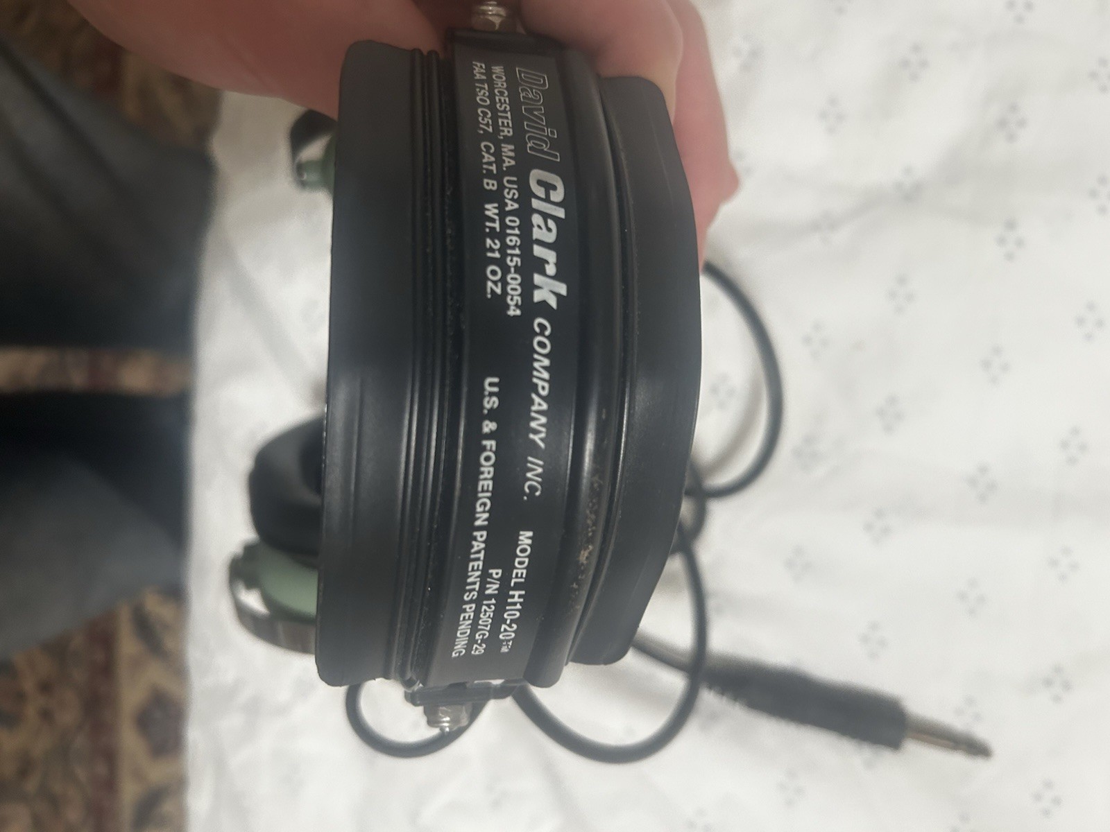 David Clark Aviation Headset Model H10:  Great Condition