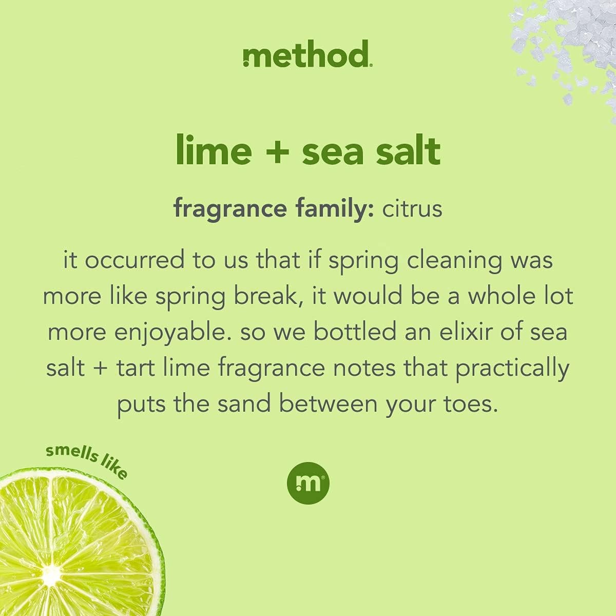 Method All-Purpose Cleaner Spray, Lime + Sea Salt, Plant-Based and Biodegradabl