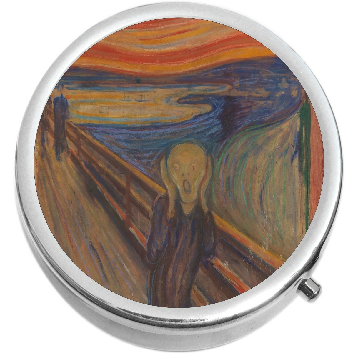 The Scream Painting  Medicine Vitamin Pill Box