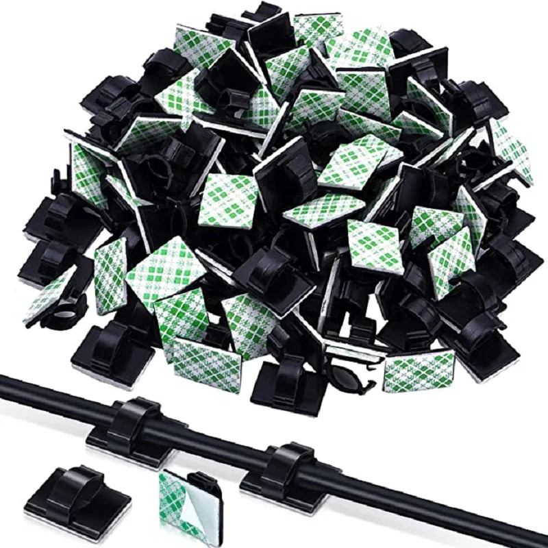 30pcs Cable Organizer Clips Cord Holder Desktop Workstation Wire Manager USB Cha