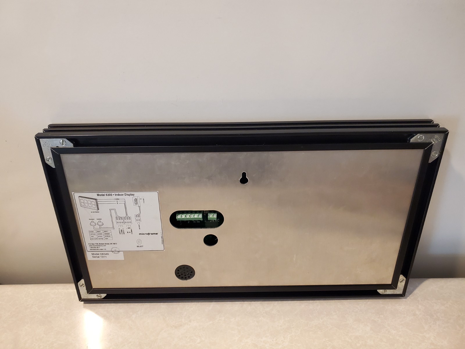 MICROFRAME D6340 4-Digit Jumbo 8" x 15.75" Countdown Timer Display~ PLEASE READ