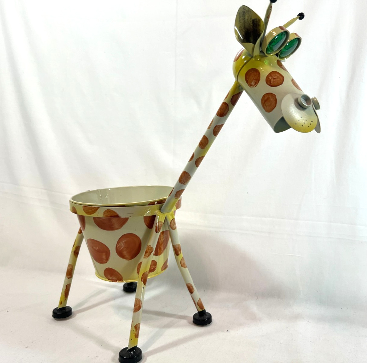 Decorative Giraffe 18" Metal Planter