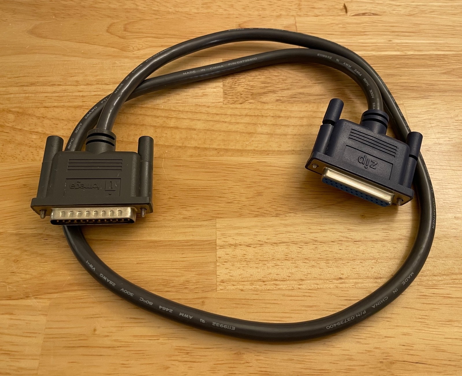 Iomega External Zip Drive Z250P w/ Data Cable, No Power Supply (Untested)